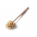 MI BRUSHAX Wooden Dish Brush - Round Kitchen Scrub Brush for Pots, Pans & Cast Iron Skillets - Heavy Duty Vegetable Scrubber & Sink Cleaner (Natural Beech)
