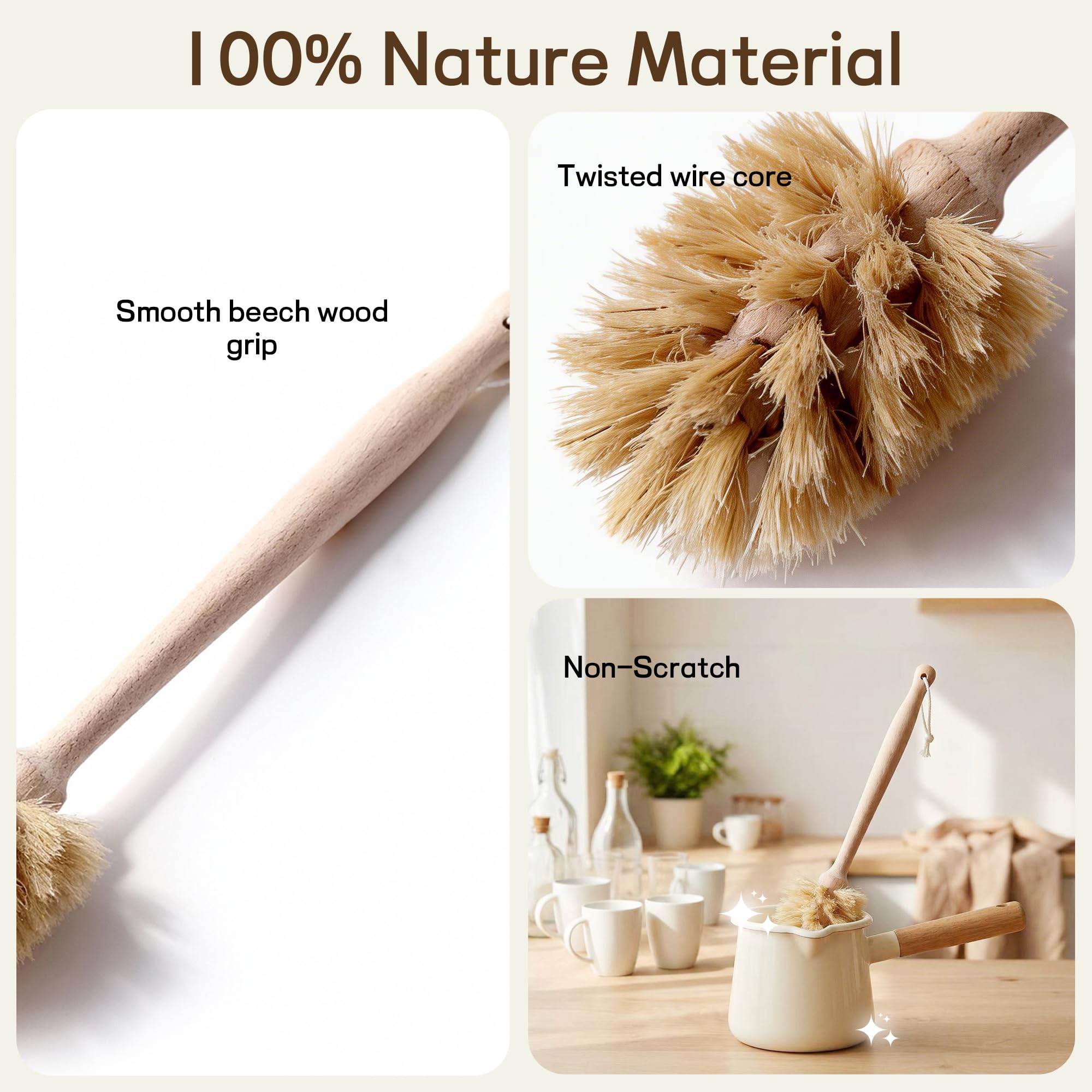 MI BRUSHAX Bottle Brush & Dish Scrubber Set