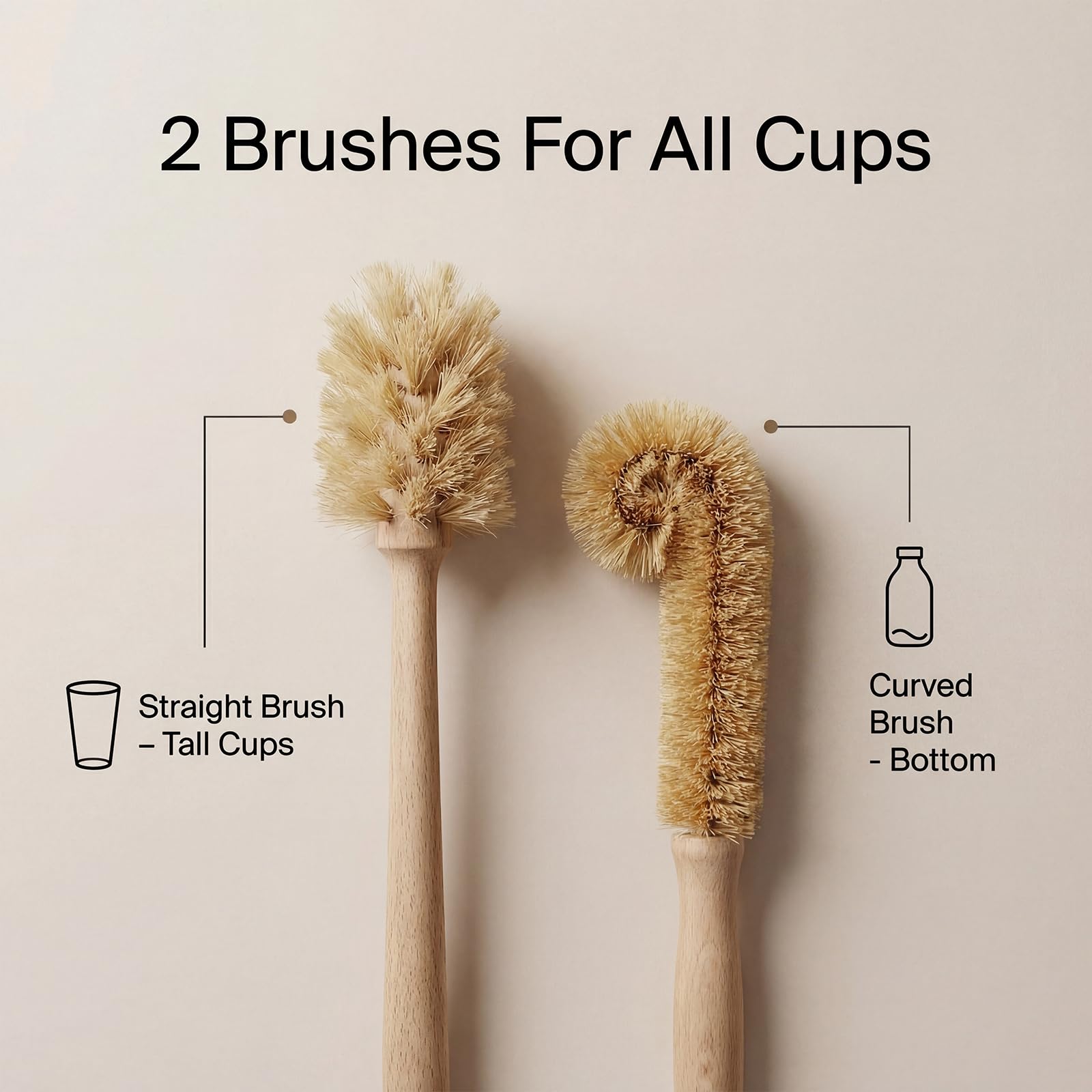 MI BRUSHAX Bottle Brush & Dish Scrubber Set