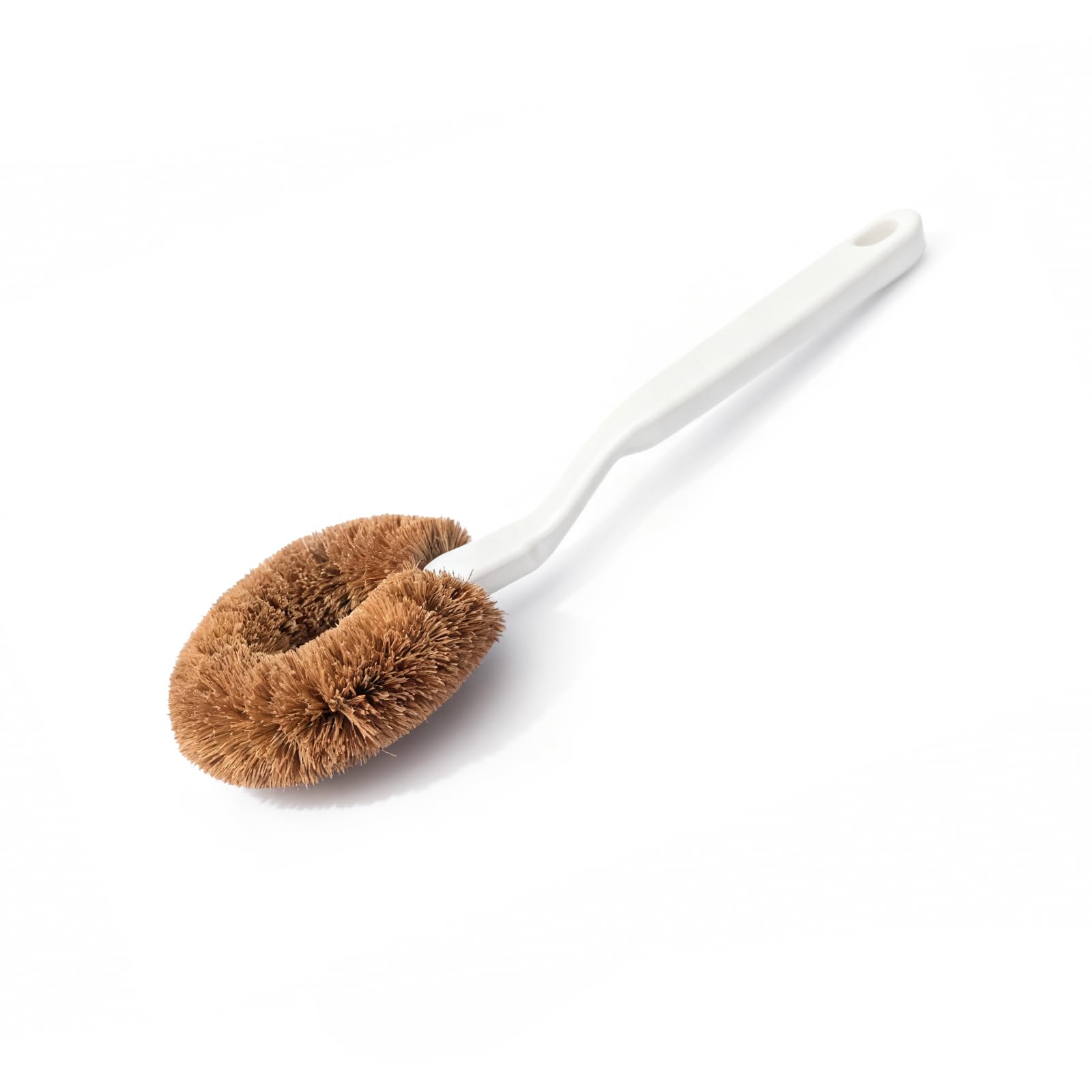 MI BRUSHAX Dish Brush – Heavy Duty Kitchen Scrub Brush with Plastic Handle & Natural Coconut Fiber Bristles, Pot Scrubber for Pans, Sinks & Cast Iron Skillets