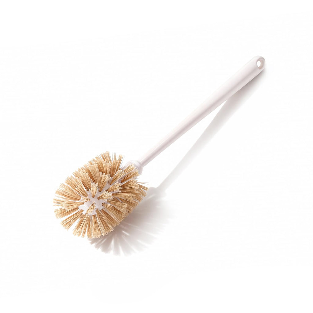 MI BRUSHAX Plastic Bottle Brush with Tapered Ponytail Head – Soft Non-Scratch Brush for Glassware, Vases and Decanters