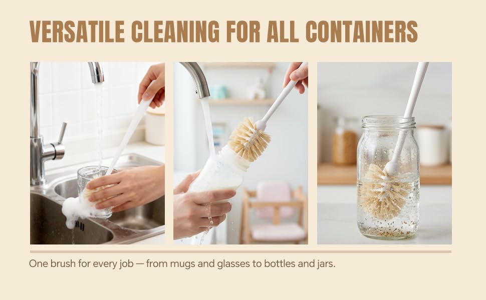 MI BRUSHAX Bottle Brush & Dish Scrubber Set