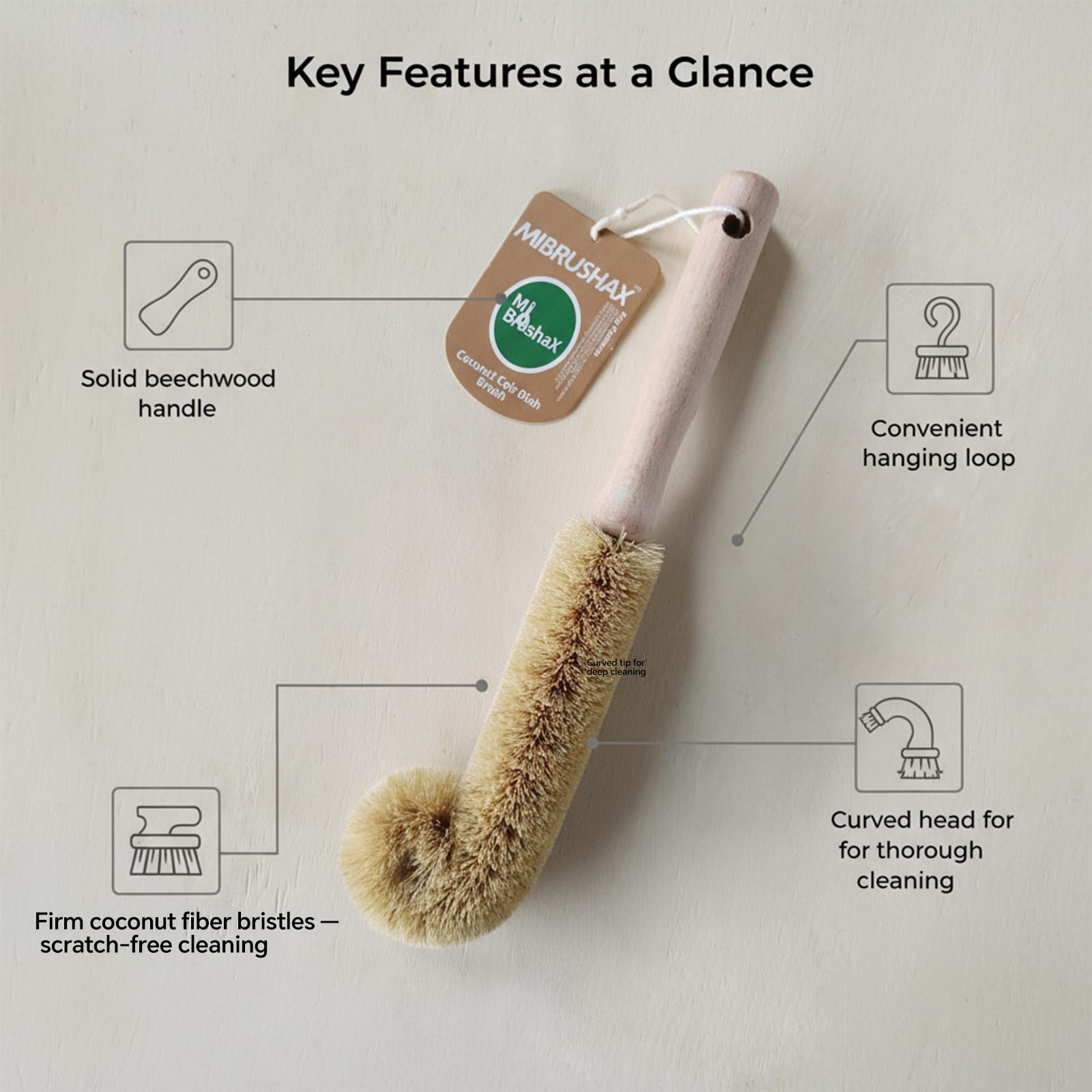 MI BRUSHAX Bottle Brush & Dish Scrubber Set