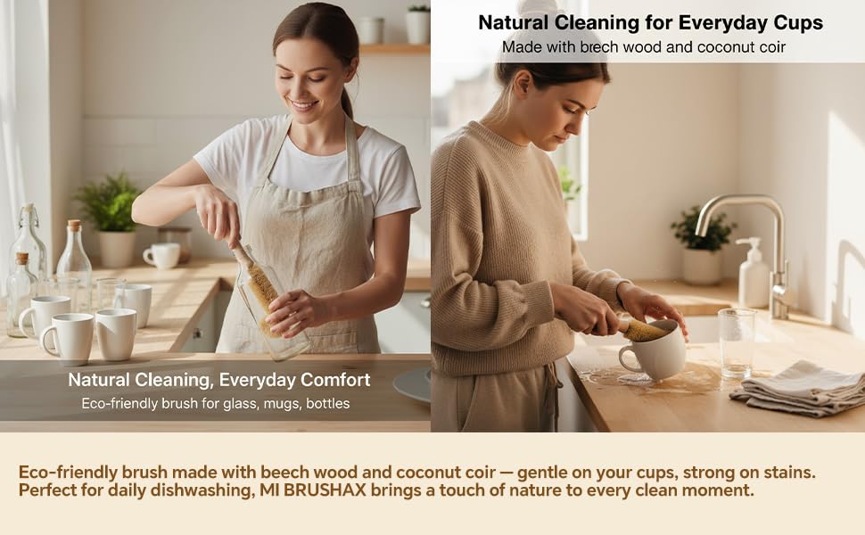 MI BRUSHAX Bottle Brush & Dish Scrubber Set